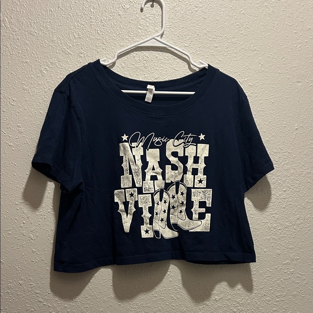 ☑️Nashville Graphic Short Sleeve Tee - Navy